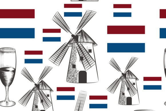 Download Vector Pattern with Mills, Holland Flag - Vector Collection