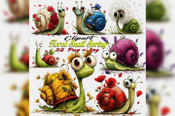 Download Floral Snail PNG Clipart Spring Garden - Garden Collection