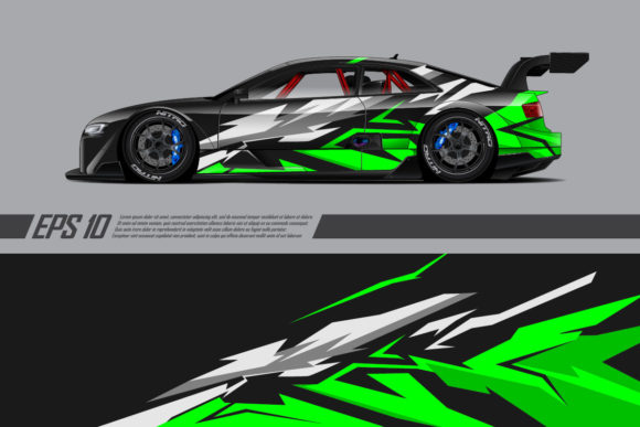 Download Sport Car Vector with Wrap Vinyl Design - Vector Collection