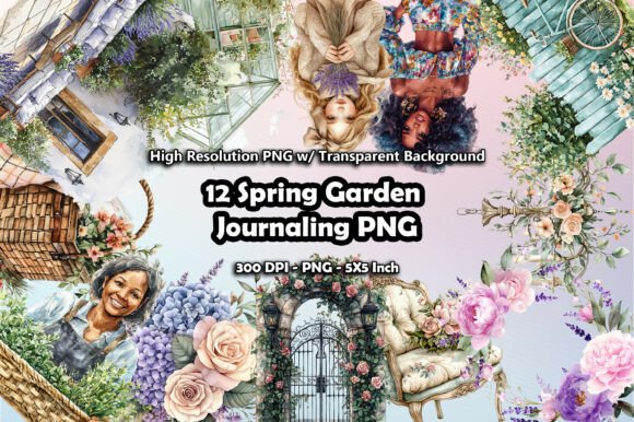 Download 12 Spring Garden Journaling PNG - Garden Collection