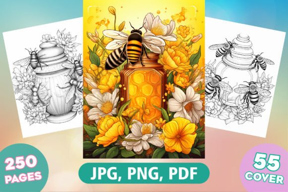 Download 250 Honey Bee Coloring Book for Adults - Premium Resources