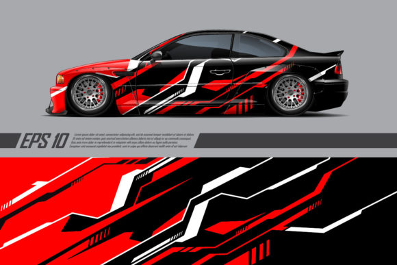 Download Sport Car Vector with Wrap Vinyl Design - Vector Collection