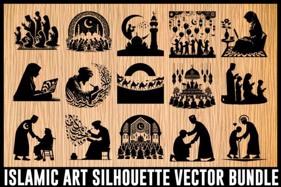 Download Islamic Art Silhouette Vector Bundle - Vector Collection