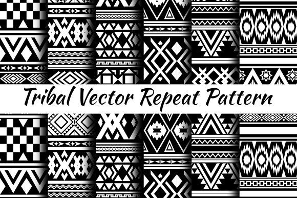 Download Tribal Vector Repeat Pattern - Vector Collection