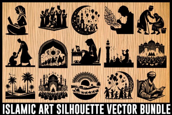 Download Islamic Art Silhouette Vector Bundle - Vector Collection
