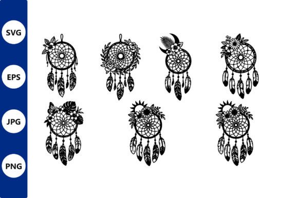 Download Dreamcatcher Vector Art with Feathers - Vector Collection