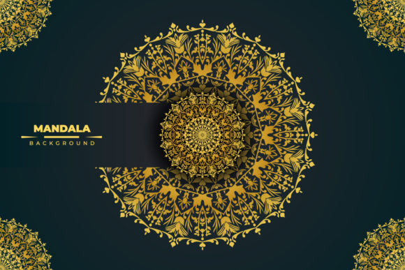 Download Modern Golden Mandala Background Design - Round design Collection