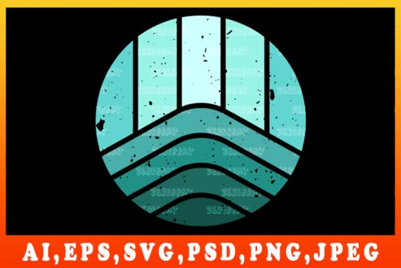 Download Sunset Circle Design Graphic Art POD - Premium Resources