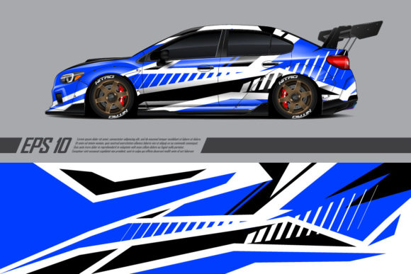 Download Sport Car Vector with Wrap Vinyl Design - Vector Collection