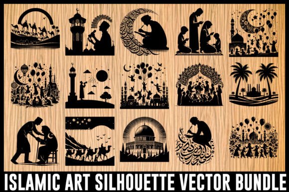 Download Islamic Art Silhouette Vector Bundle - Vector Collection