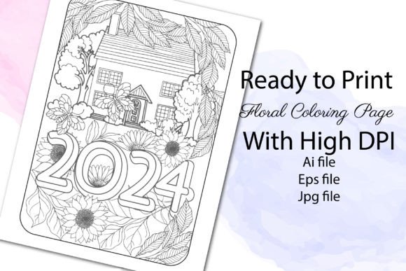 Download Vector Floral Coloring Page 2024 - Vector Collection